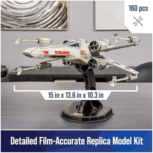 4D Build, Star Wars T-65 X-Wing Starfighter 3D Model Kit, Star Wars Collectible, Adult Puzzle, for Ages 12 & Up