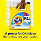 Tide Simply Oxi Boost + Bleach Alternative Laundry Detergent Soap, Safe on Colors, Whitens, Brightens, Line Dry Fresh Scent, 137 fl oz, 96 Loads