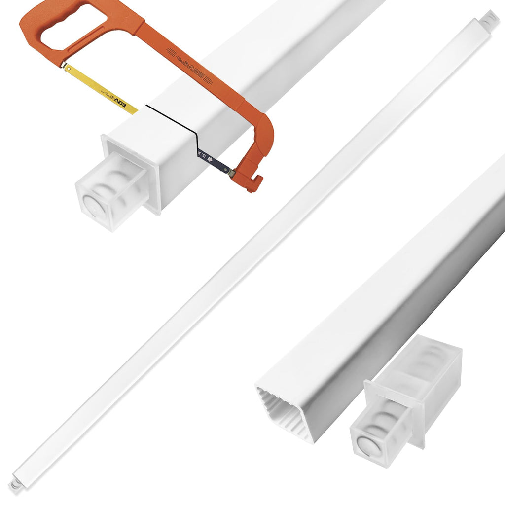 24-Inch Adjustable Towel Bar Replacement Rod Spring End Wall Mount Replacement Towel Bar for Bathroom and Kitchen Towel Storage