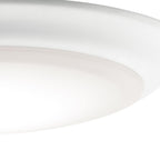 Kichler Gen 1 LED Downlight in White, 7.5” Ceiling Lights Flush Mount, Wet Rated Interior Dimmable Light for Living Room, Dining Room, Kitchen, Bathroom and Bedroom, 4000K, (7.5” x 1.5”), 43846WHLED40