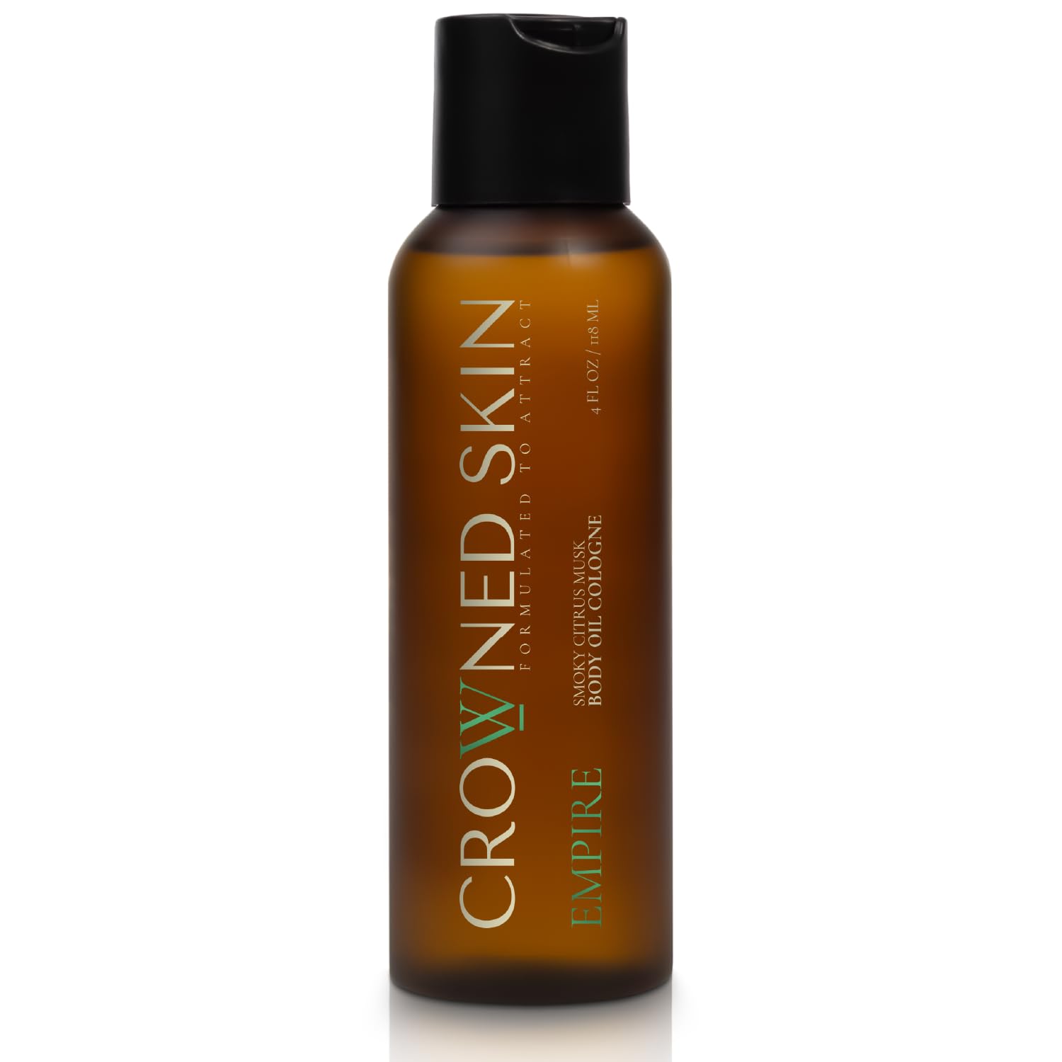 Crowned Skin Empire Body Oil Cologne for Men | Smoky Citrus Musk | New Moisturizing Formula Scented with Lemon & Lavender | Infused with Natural Jojoba & Grapeseed Oil | All-Day Fragrance | 4oz