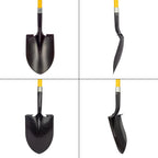 VNIMTI Heavy Duty Gardening Shovel, 56 Inch Round Blade with Fiberglass Handle (Yellow)