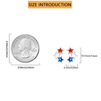 American Flag Earrings for Women 925 Sterling Silver 4th of July Stud Earrings Red White And Blue Star USA Flag Fourth of July Independence Day Gifts for Women