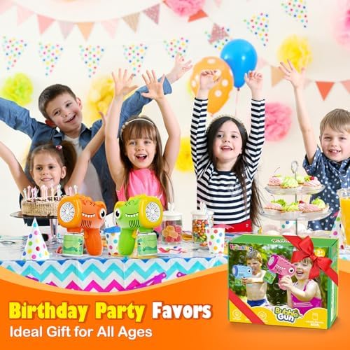 Boys Toys for 3-8 Year Old: 2 Pack Bubble Gun Machine Rechargeable, Kids Toys Birthday Gifts for 3 4 5 6 7 8 Years Old Boy Girls Toddlers Ages 3-5 Christmas Stocking Stuffers Valentines Easter Outdoor