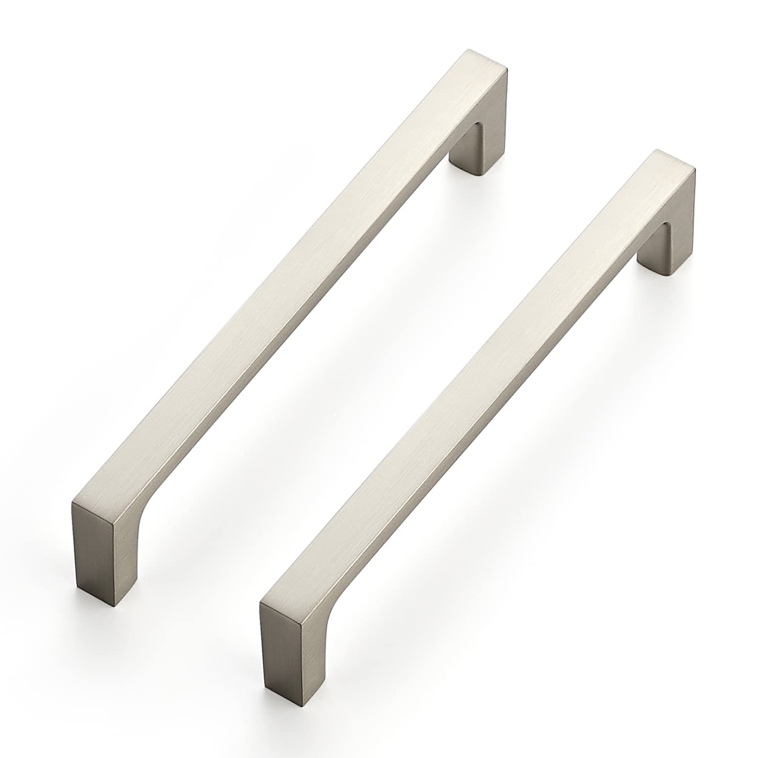 Ravinte 30 Pack Solid 5 Inch Square Cabinet Handles - Brushed Nickel Pulls for Kitchen Drawers and Cabinets - Hardware Handles