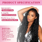 Deep Wave Bulk Human Braiding Hair 3 Bundles 110g 24 Inch Human Ginger Braiding Hair for Boho Braids Color 350 No Weft 100% Percent Brazilian Human Braiding Hair Extensions for Micro Braiding