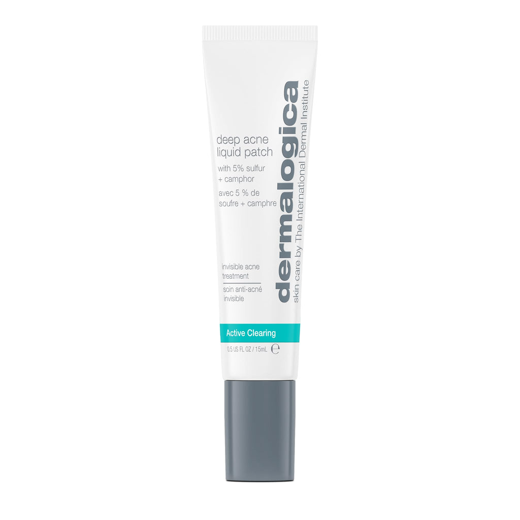 Dermalogica Deep Acne Liquid Patch, Sulfur Acne Treatment with Niacinamide, Invisible Spot Treatment for Blemish-Prone Skin – 0.5 fl oz