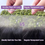 Lemoda 210% Density Full 13x6 SKINLIKE Real HD Lace Frontal Wigs Straight 13x6 Full Lace Frontal Virgin Human Hair Wigs Invisible 0.1mm Ultra-thin Knots Frayed Ends Lace Wig 20Inch