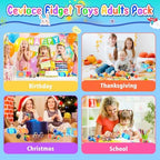 Cevioce 10Pcs Fidget Toys Adults Pack,Stocking Stuffers for Teens Boys Girls,Autism Sensory Toys with Fidget Spinner Slug Magnetic Rings,Squishy Fidget Toys ADHD Stress Relief,Party Favor for Kid-BO