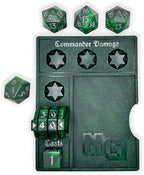 NERD GEAR Commander Essentials Kit - Ultimate Accessory for MTG Commander EDH - MTG Command Zone Tray - Health Counter - Spin Down Dice - Dry Erase Tokens (Midnight Forest)