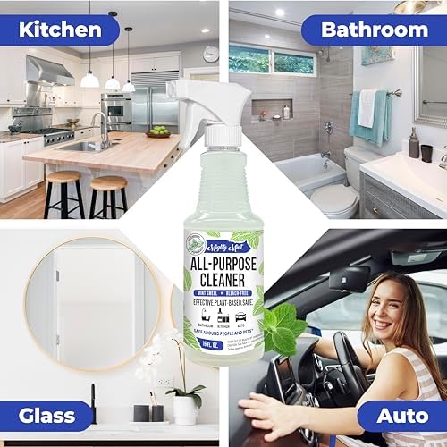 Mighty Mint All-Purpose Cleaner, Non-Toxic Spray for Home, Kitchen, Bathroom, Natural Peppermint Scent, 16oz