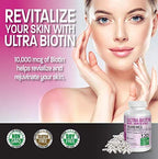 Bronson Ultra Biotin 10,000 Mcg Hair Skin and Nails Supplement, Non-GMO, 360 Vegetarian Capsule