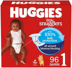 Huggies Size 1 Diapers, Little Snugglers Baby Diapers, Size 1 (8-14 lbs), 96 Count, Packaging May Vary