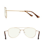 RB.Pilot Blue Light Aviator Reading Glasses for men Women Metal Frame Spring Temple