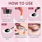 Lash Extension Glue 5ml, Eyelash Extension Glue, 2-3s Drying Time, Retention up to 7-8 Weeks, Power Extreme Waterproof for Professional Use Only