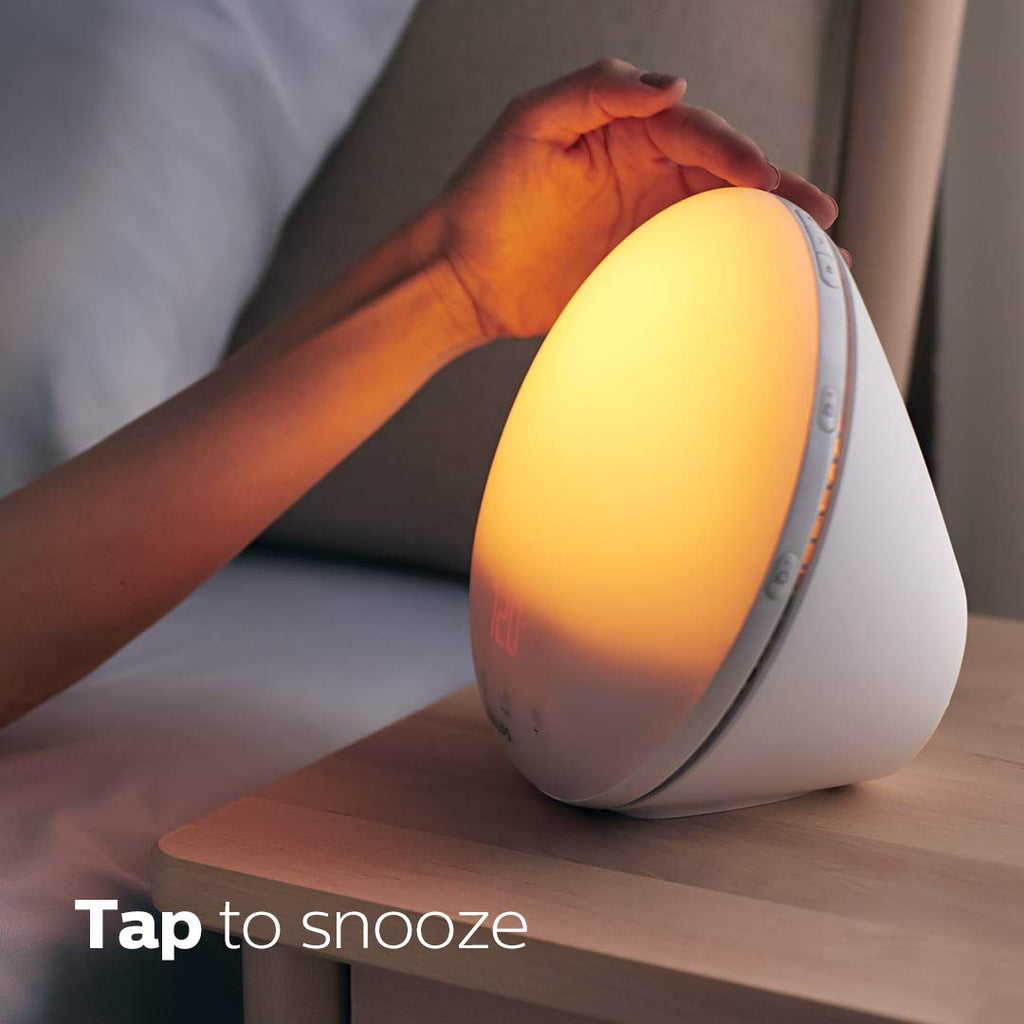 Philips HF3520/60 Light Therapy Wake Up Light LUXEON – Mood Lamp (Wake-up Light, 300 lx, LUXEON, Orange, Red, Yellow, 40 min, Bedroom)