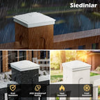 SIEDiNLAR 4x4 Pyramid Post Caps Waterproof Outdoor 4x4 Post Cover, Fits 4x4 3.5x3.5 Vinyl Wood Posts for Fence Deck Mailbox Patio (White, 24 Pack)