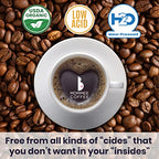Mommee Coffee Full Caf Low Acid Whole Organic Coffee Beans - 100% Arabica Organic Full Caff Coffee Beans with Smooth Caramel Flavor - Medium Roast - 11 oz