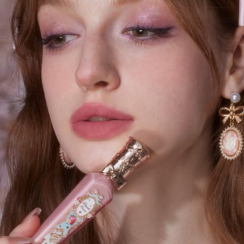 Flower Knows Strawberry Rococo Cloud Lip Cream Matte Liquid Lipstick-Long Lasting&Highly Pigmented Lip Stain -Velvety Waterproof Lip Makeup for Girls&Women-0.12 Fl Oz,1 Count(S04 Strawberry Moon)