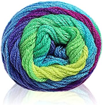 Red Heart Super Saver Parrot Stripe E300-4968 (3-Skeins - Same Dye Lot) Worsted Medium #4 Acrylic Yarn for Crocheting and Knitting with Project Bag