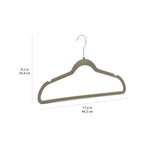Amazon Basics Slim Velvet Non-Slip Space Saving Suit Clothes Hangers, Closet Organizer, Gray/Silver, 50-Pack