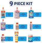 Elmer's Ocean Dive Slime Kit, Slime Supplies Include Liquid Glue, Activator, and Premade Slime, 9 Count