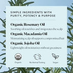 Sky Organics - Organic Rosemary Oil with Strong Roots - Hair Growth Serum with Macadamia, Jojoba & Essential Oils for Scalp - Natural Beauty and Hair Care - 2 fl oz