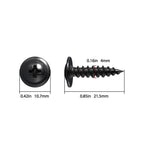 (300 pcs)#8×3/4" Black Truss Head Wood Screws Quick Metal Self Tapping Zinc Oxide