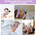 6 Packs Satin CPAP Strap Covers Soft, CPAP Mask Cushions, Breathable CPAP Strap Cushions, CPAP Hair Protector for Women, Universal Silk CPAP Strap Covers for Reducing Red Marks (Light Purple)