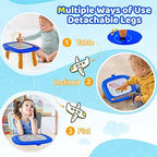 Kikidex Toddlers Toys Age 1-3, Magnetic Drawing Board, Toddler Girl Toys for 1-2 Year Old, Doodle Board Pad Learning and Educational Toys for 1 2 3 Year Old Baby Kids Birthday Gift (Dark Blue)