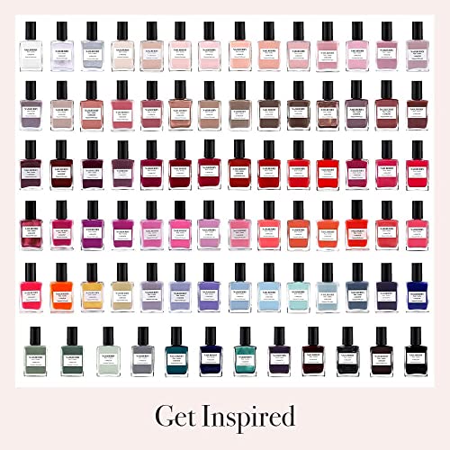 L'Oxygéné Oxygenated Nail Lacquer | Noirberry | Deep Red Black Opaque Nail Polish | UV Protected Long-Wear Nail Polish | 12-Free | Vegan | Certified Halal | Cruelty & Gluten Free | 15 ml