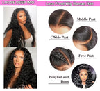 Loose Deep Wig Lace Front Wigs Human Hair Wigs for Black Women 13x4 HD Transparent Lace Frontal Wigs Human Hair Pre Plucked 200% Density Loose Deep Glueless Wigs Natural Black Color 26 inch