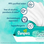 Pampers Pure Protection Disposable Baby Diapers Size 4, 2 Month Supply (2 x 150 Count) with Aqua Pure Sensitive Baby Wipes, 12X Pop-Top Packs (672 Count)