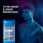 Gillette Antiperspirant and Deodorant for Men, 72hr Sweat & Odor Protection, Long Lasting Freshness, Anti-White Mark Technology, Clear Gel, Tropical Breeze Scent, 3.8 oz (Pack of 3)