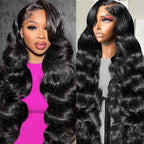 26 Inch 13x6 Lace Front Wigs Human Hair 200% Density Body Wave Lace Front Wigs Human Hair Pre Plucked Glueless Wigs Human Hair For Women HD Lace Frontal Wig Human Hair With Baby Hair