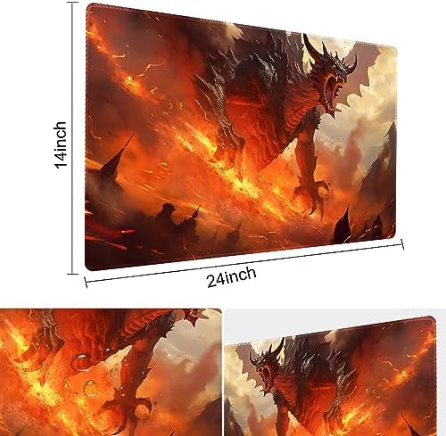 MTG Playmat - Non-Slip Backing Printing, Ideal for Card Game Enthusiasts TCG Playmat (MTG2-Arrival of The Dragon)