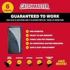 Catchmaster Rat, Snake and Mouse Traps 6Pk, Large Bulk Glue Rat Traps for Home, Pre-Scented Adhesive Plastic Tray for Inside House, Snake, Mice, & Spider Catcher, Pet Safe Pest Control