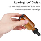 2 Pack Dropper Bottles 2 OZ, Amber Glass Bottle with Graduated Dropper