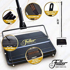 Fuller Brush Electrostatic Carpet & Floor Sweeper with Additional Rubber Rotor - 9" Cleaning Path - Lightweight - Ideal for Crumby & Wet Messes - Works On Carpets & Hard Floor Surfaces (Black)