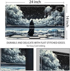 MTG Playmat with Zones Magic Card Playmat Game Mat,TCG & CCG Card Games Mat with Free Storage Bags Size 24 x 14 Inches (with Zones,Death God)