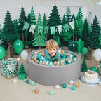 GOGOSO Ball Pit Balls for Toddler, Baby Plastic Playballs Kids Soft Pastel Pelotas Non-Toxic BPA-Free 2green+White+Gold,100 Balls