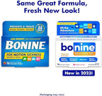 Bonine for Motion Sickness Chewable Tablets, Raspberry Flavored, 16 Tablets (3 Pack)