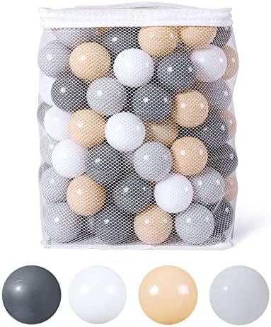 GOGOSO Ball Pits Balls for Toddlers Pack of 50 100 200 Plastics Shape Ball Non-Phthalate Non-BPA Non-Toxic 2.2-Inch Crush Proof Play Balls