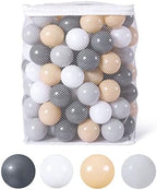 GOGOSO Ball Pits Balls for Toddlers Pack of 50 100 200 Plastics Shape Ball Non-Phthalate Non-BPA Non-Toxic 2.2-Inch Crush Proof Play Balls
