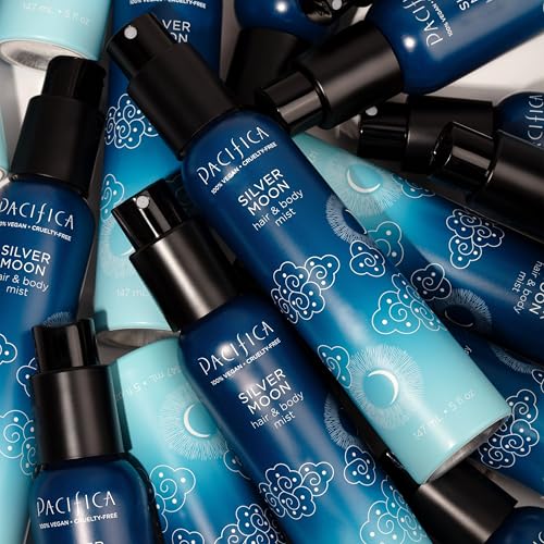 Pacifica Silver Moon Hair Mist Perfume & Full Body Spray for Women - Body Mist Fragrance w/BTonka, Santal, Cardamom, Vanilla Bean, Musk & Amber ��� Clean Beauty Alcohol-Free, Vegan & Cruelty-Free, 5 oz