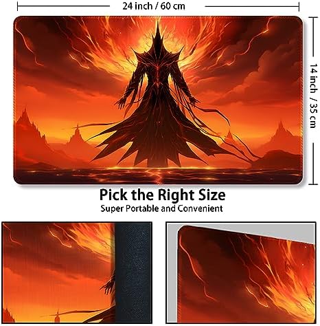 Playmat for MTG, with Free Storage Bags,Game Mat 24 x 14 inches, TCG and Board Game Mat for Cards,Mousepad Desk Mats (Regular,Magic Mat 2)