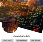 for MTG Playmat with Zones 24 x 14 inches for TCG Playmats Non-Slip Rubber Base Commander Play Mat for Magic The Gathering Playmat Iorcana Trading Card Game, A Magical Mushroom Village