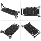WDZCZDoo Black Animal Stretcher Pet Trolley, 45x27 Inch, Max 220lbs Capacity, Ideal for Large Dog Breeds, Veterinary Transport, Pet Emergency Care