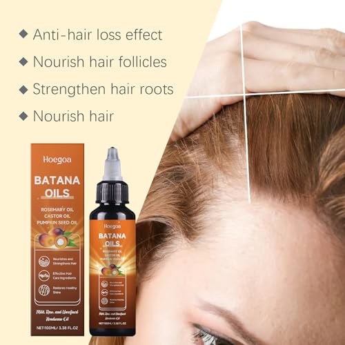 Batana Oil for Hair Growth, Liquid Batana Oil, with Rosemary, Castor, Pumpkin Seed, 4-In-1 Liquid Batana Oil, Organic Hair Oil for All Hair Types (1)