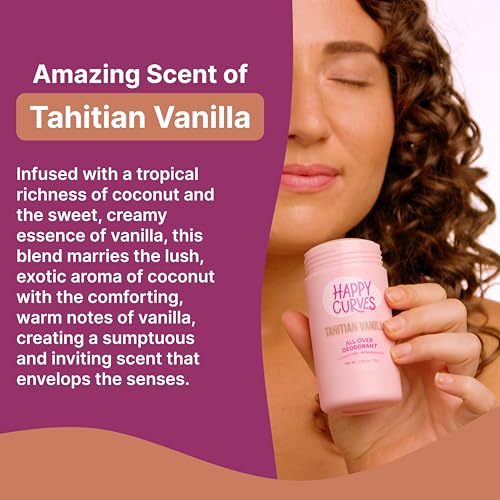 All Over Whole Body Deodorant for Women - Aluminum-Free - Invisibile All Day Layer of Full Body Protection for Odor Control Only, Sensitive Skin, & Private Parts (Tahitian Vanilla)
